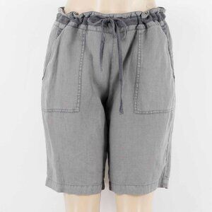 Michael Stars 34 x 9.5 Gray Drawstring Pull On Pockets Linen Walking Shorts